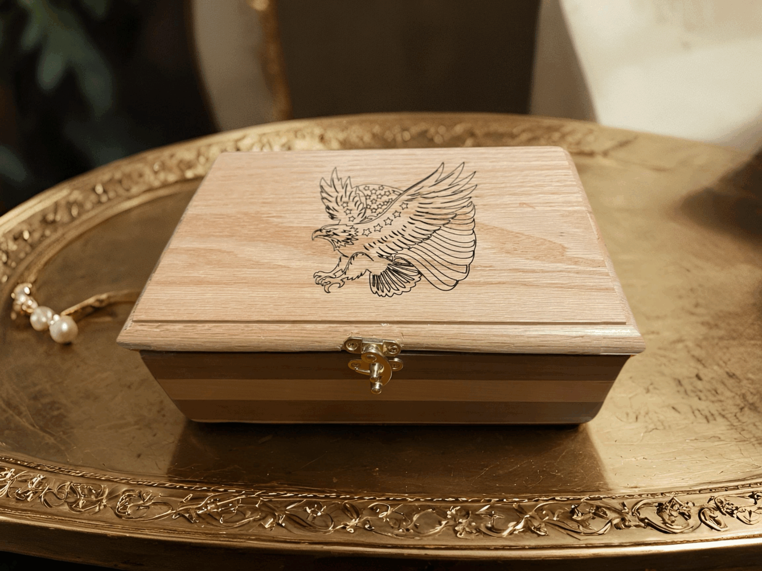 Oak And Walnut Box - Image 2