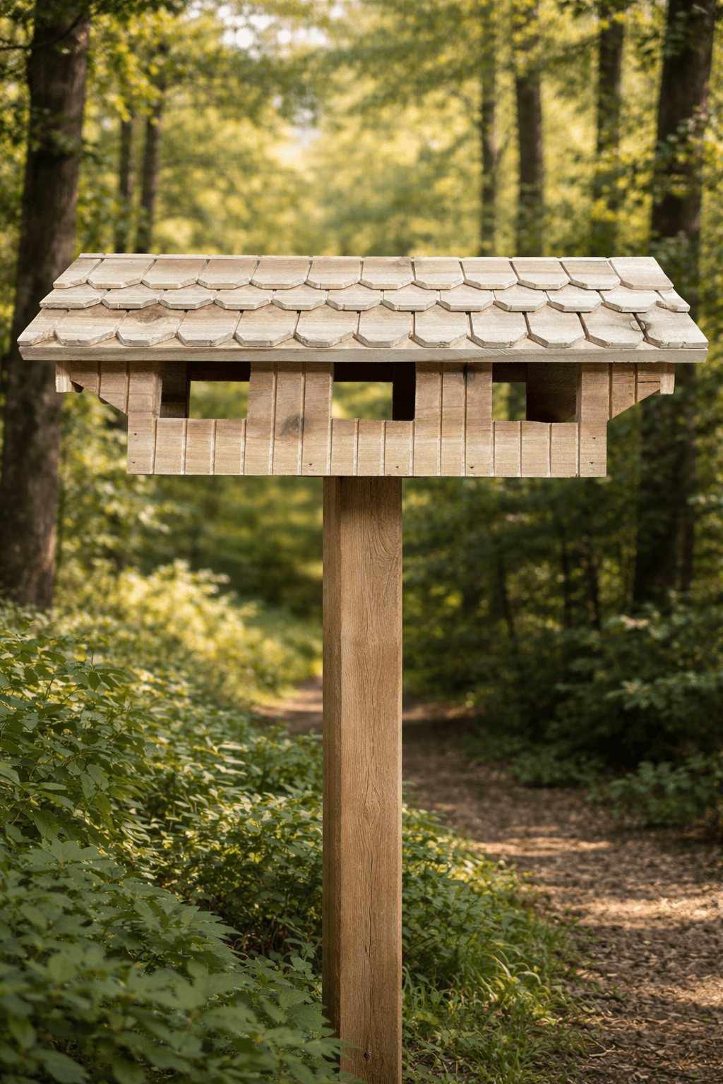 Red Cedar Bird Feeder