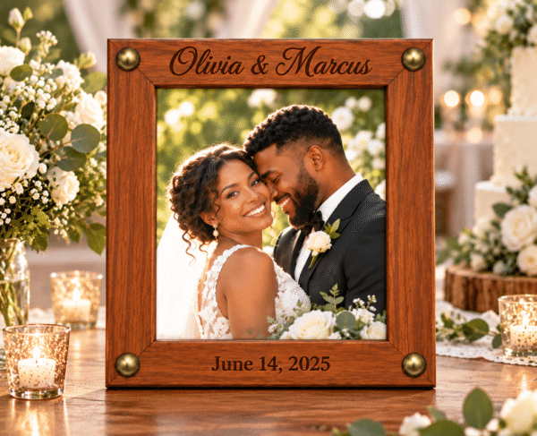 Heritage Solid Wood Picture Frame — Personalized, Oak or Walnut, 5×7 or 8×10 - Image 7