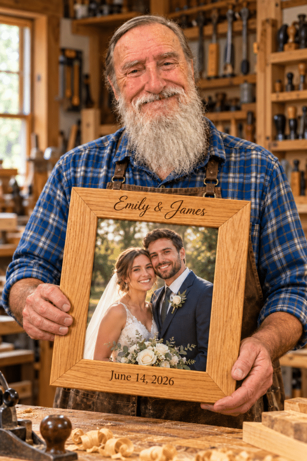 Heritage Solid Wood Picture Frame — Personalized, Oak or Walnut, 5×7 or 8×10 - Image 10